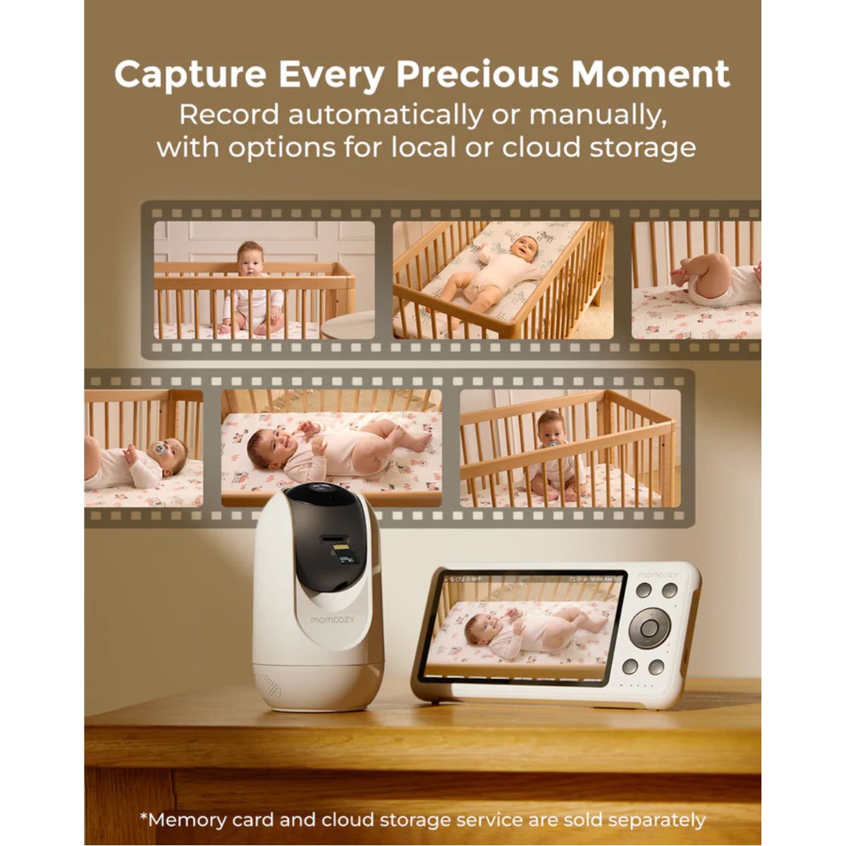 Momcozy 5-Inch Dual-mode Smart Baby Monitor with 1 Camera - BM04