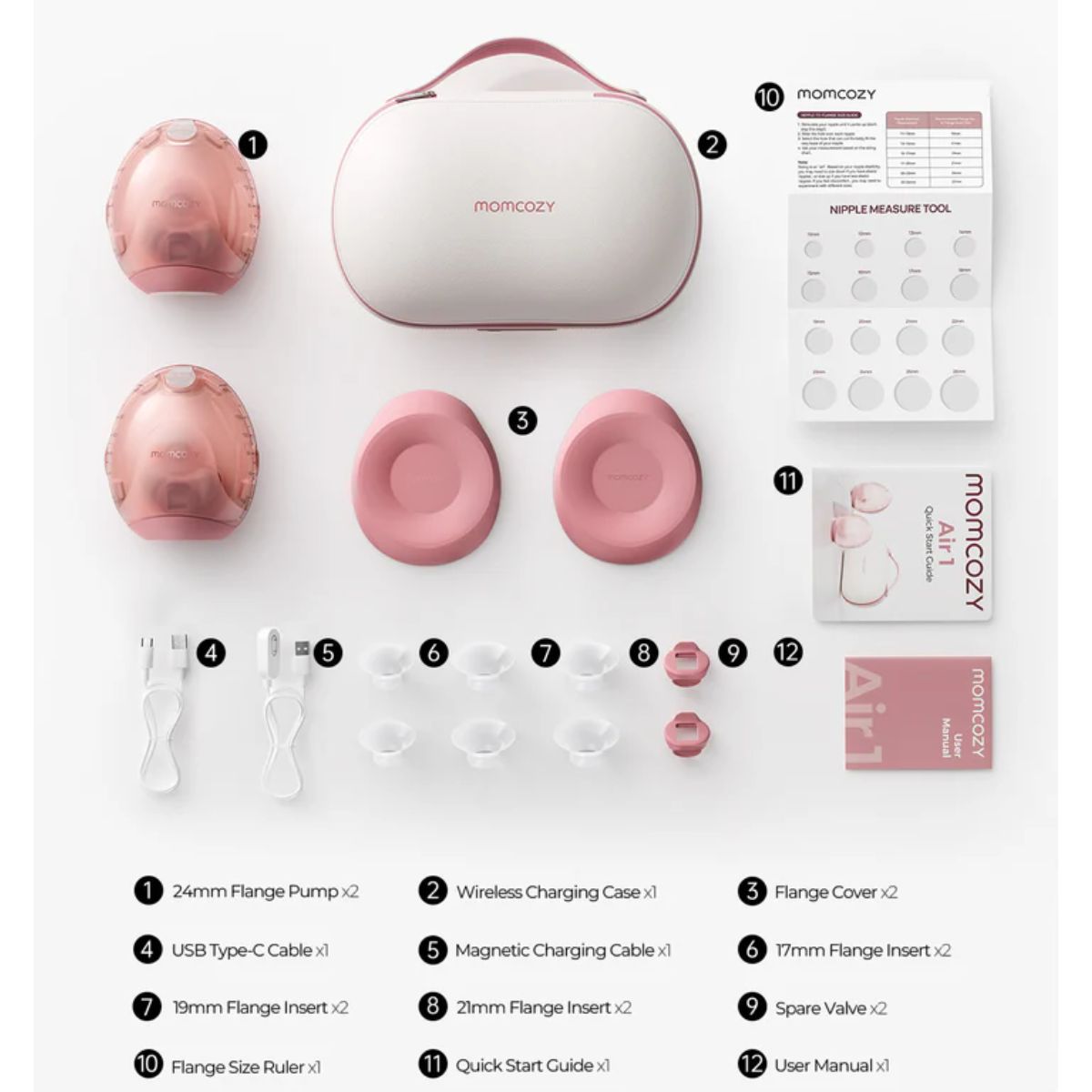 Momcozy Air 1 Ultra Slim Wireless Electric Double Breast Pump