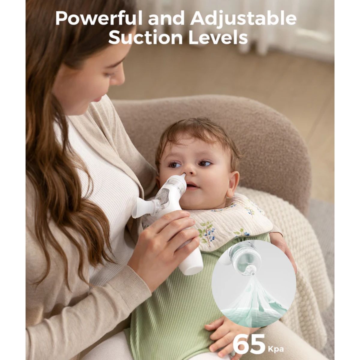 Momcozy BreezyClear 2-in-1 Electric Nasal Aspirator Replacement Heads on Luna Baby Store Miami