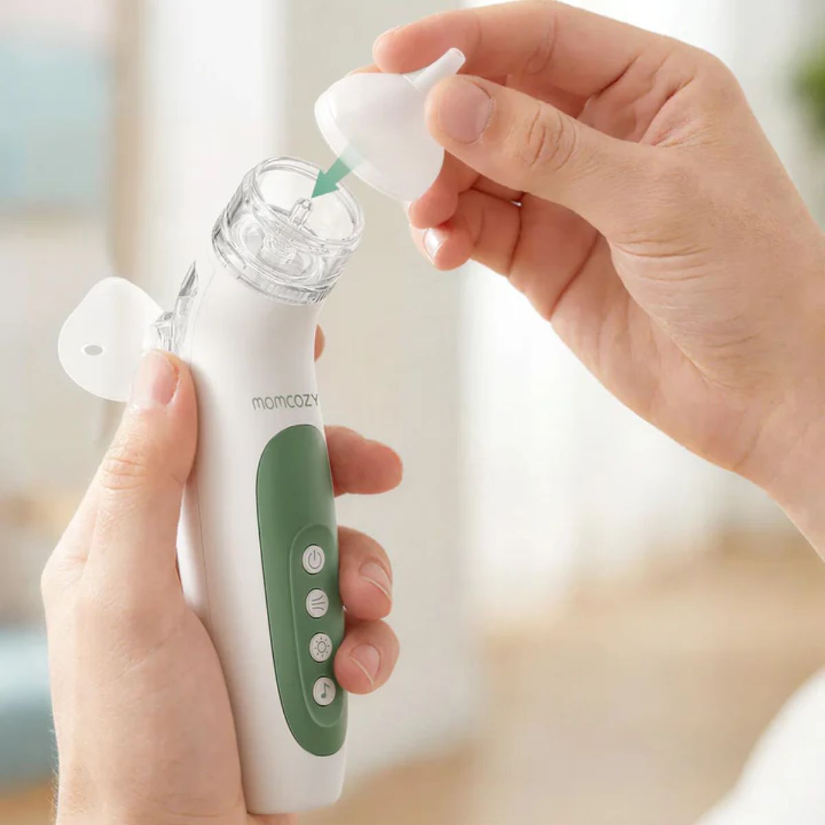 Momcozy BreezyClear 2-in-1 Electric Nasal Aspirator Replacement Heads on Luna Baby Store Miami