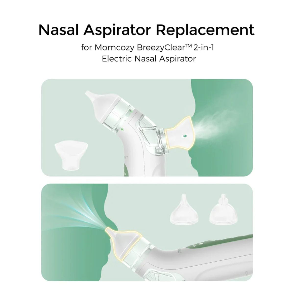 Momcozy BreezyClear 2-in-1 Electric Nasal Aspirator Replacement Heads