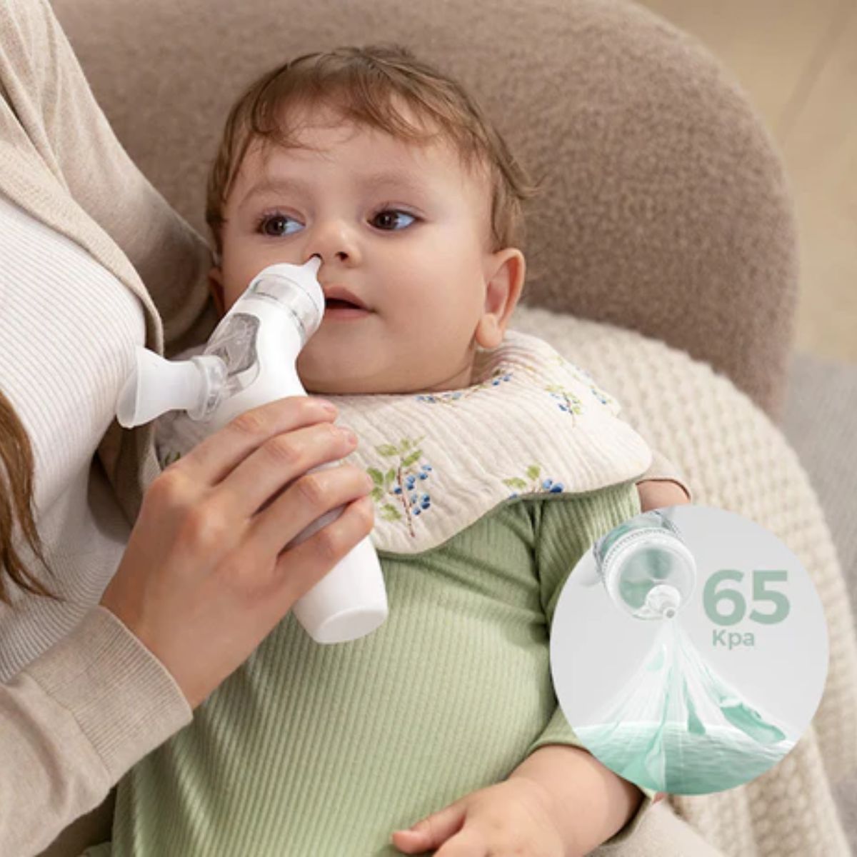Momcozy BreezyClear 2-in-1 Electric Nasal Aspirator on Luna Baby Store Miami
