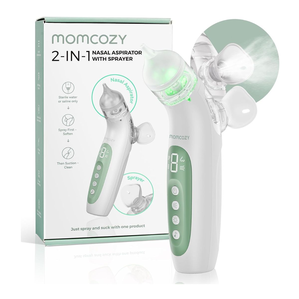 Momcozy BreezyClear 2-in-1 Electric Nasal Aspirator
