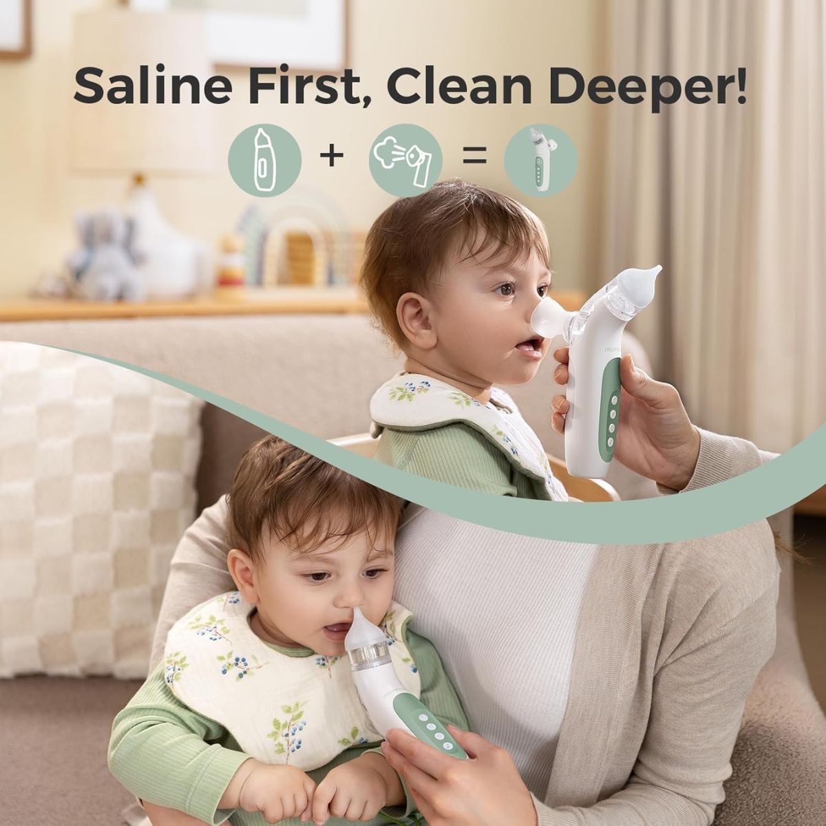 Momcozy BreezyClear 2-in-1 Electric Nasal Aspirator
