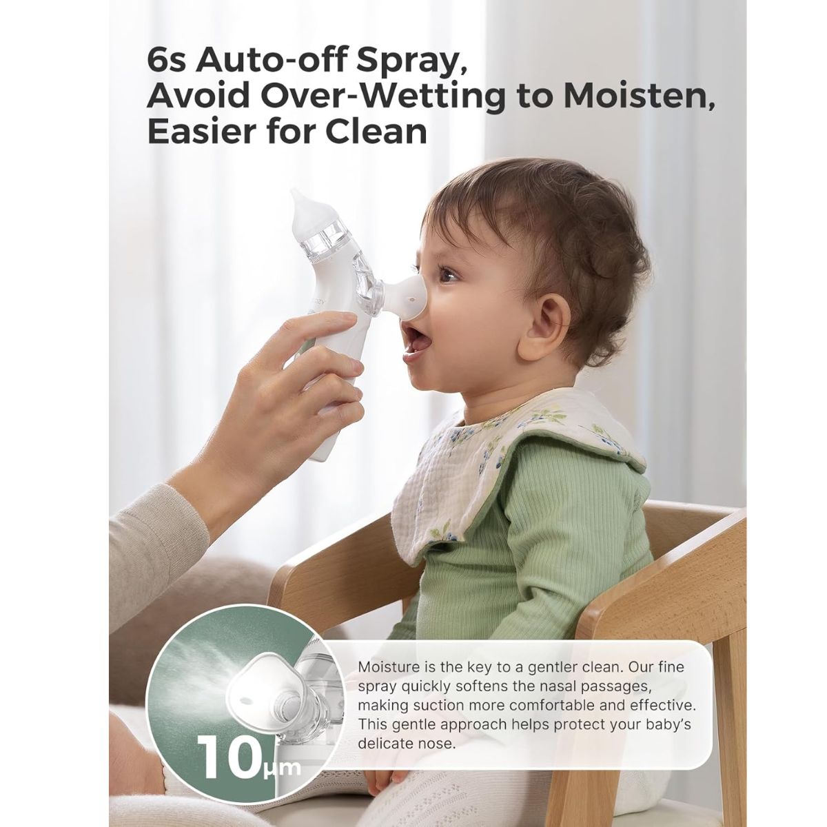 Momcozy BreezyClear 2-in-1 Electric Nasal Aspirator on Luna Baby Store Miami