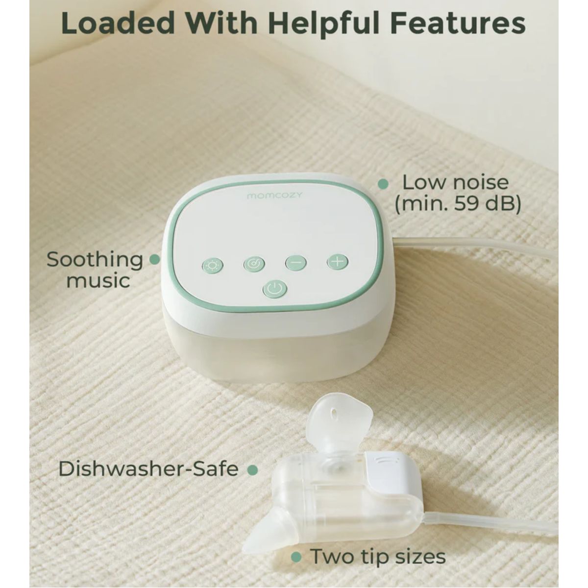 Momcozy BreezyClear Pro 2-in-1 Electric Nasal Aspirator on Luna Baby Store Miami
