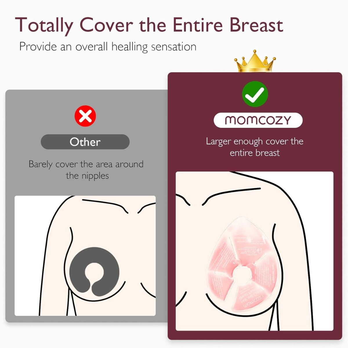 Momcozy Hot and Cold Breast Larger Pads 2-Pack
