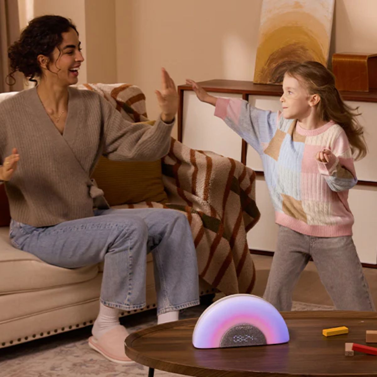 Momcozy Sound Machine with Dynamic Lights and App Control - Rainbow Light