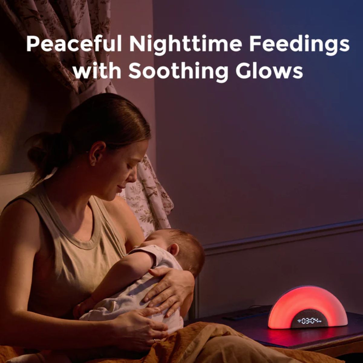 Momcozy Sound Machine with Dynamic Lights and App Control - Rainbow Light