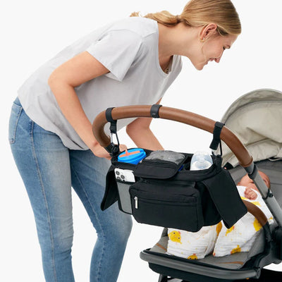 Momcozy Stroller Organizer All-in-One Cup Holder & Pet Strollers - Black