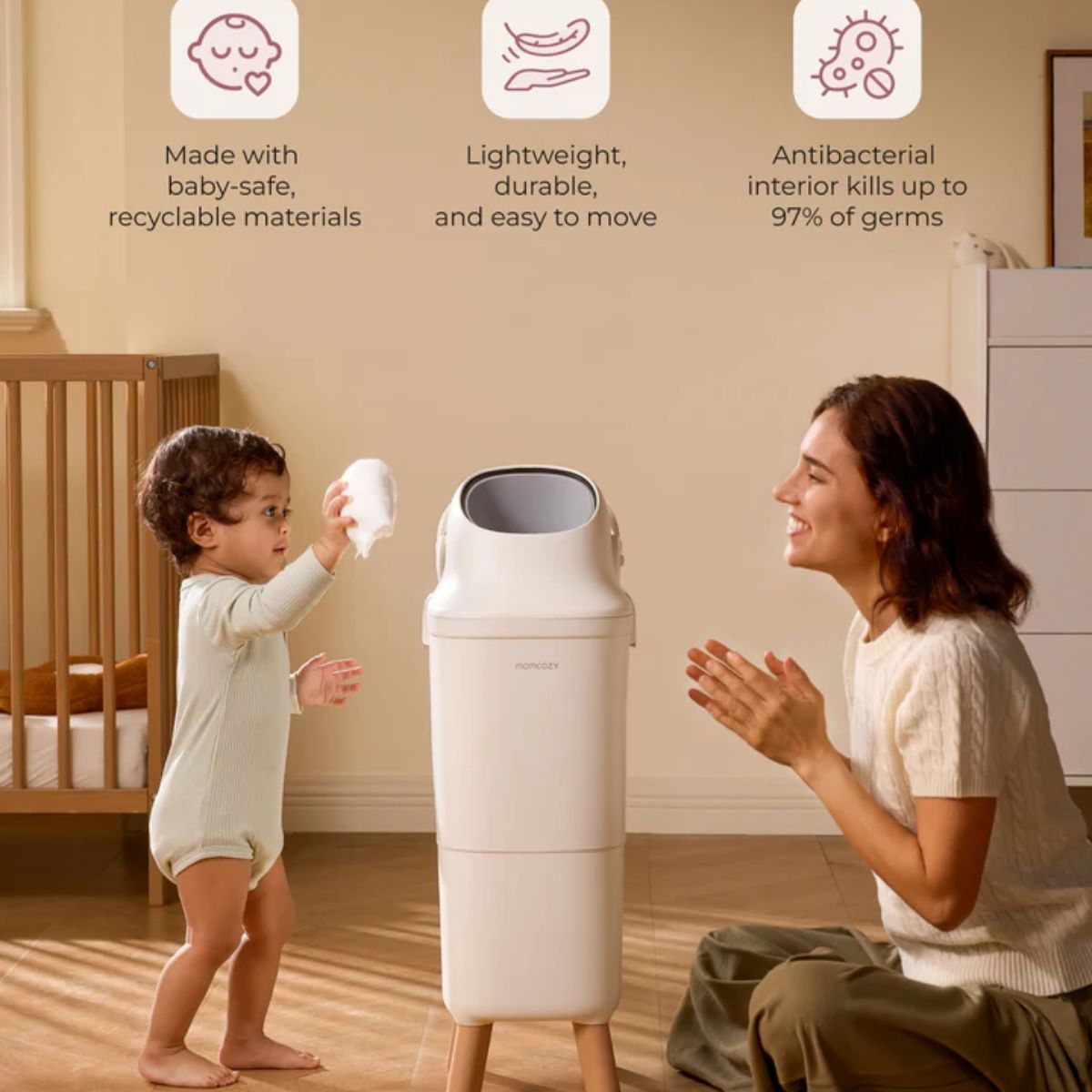 Momcozy Triple-Seal Diaper Pail