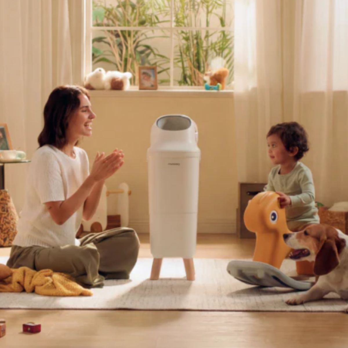 Momcozy Triple-Seal Diaper Pail on Luna Baby Store Miami
