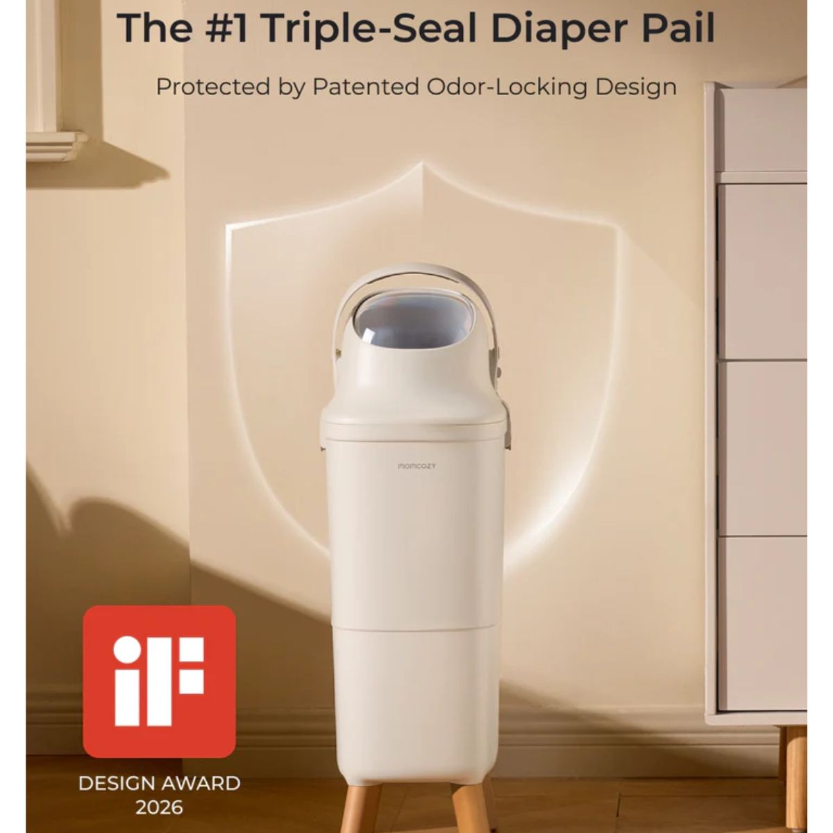Momcozy Triple-Seal Diaper Pail