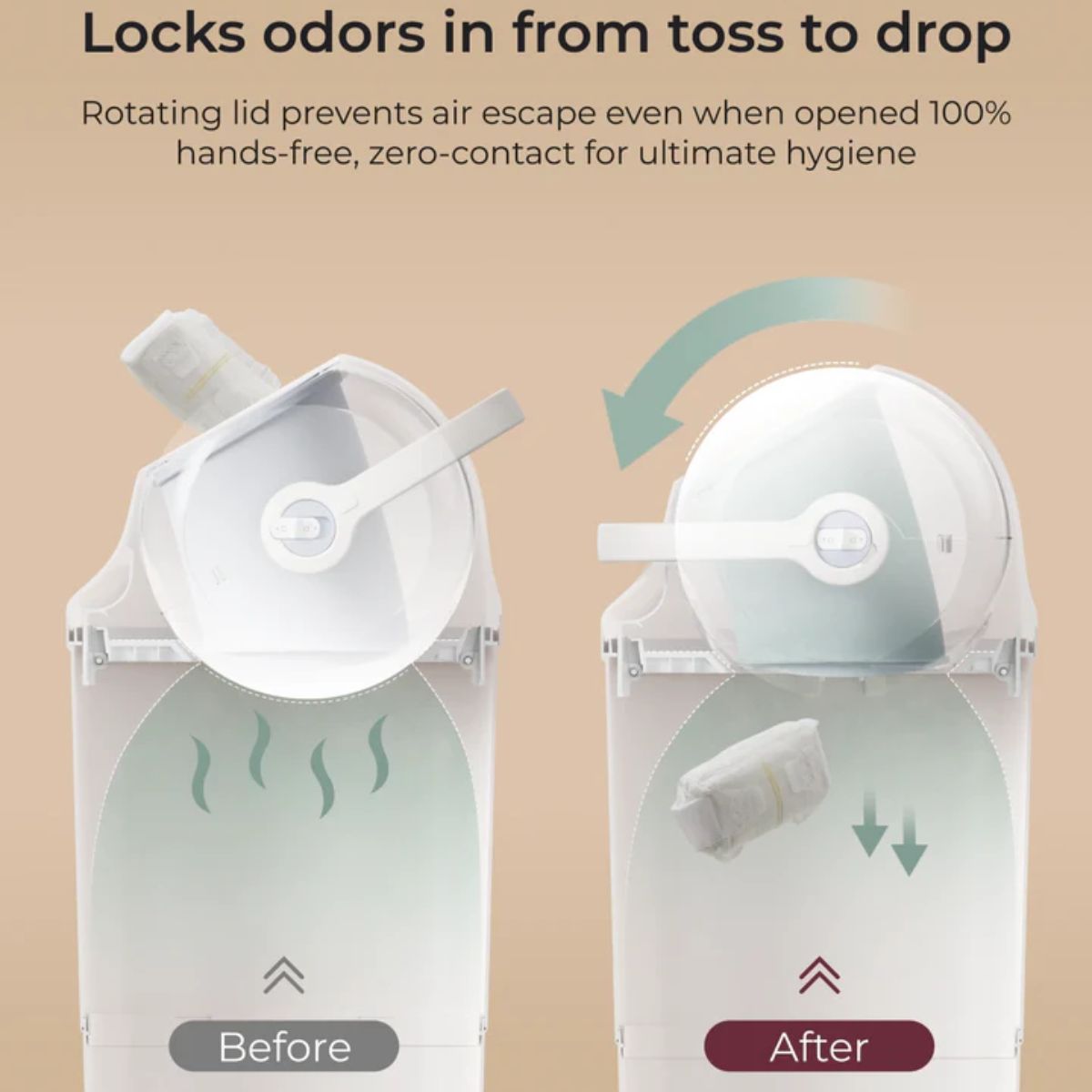 Momcozy Triple-Seal Diaper Pail on Luna Baby Store Miami