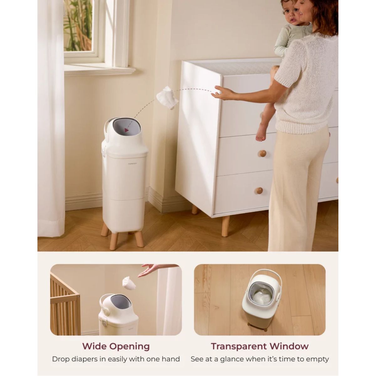 Momcozy Triple-Seal Diaper Pail