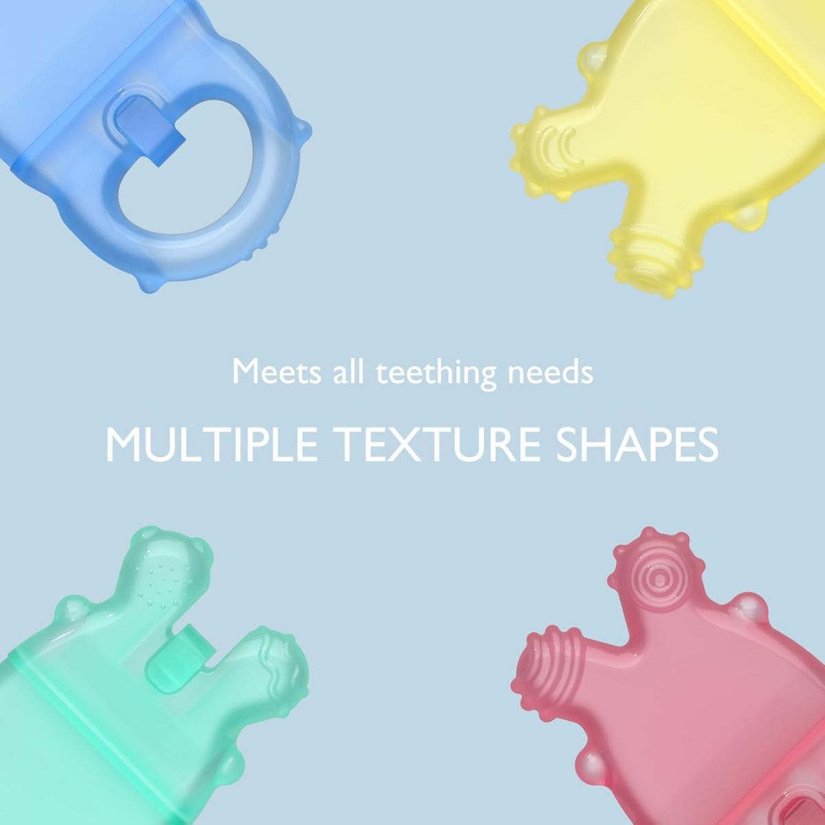 Momcozy Water Fillable Teether Blue and Yellow 0-12M - 2 Pcs