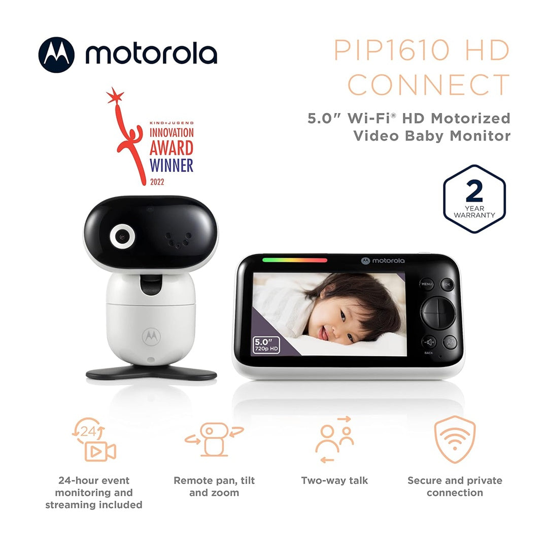 Motorola Baby Monitor PIP1610 HD Connect 5" WiFi Video Baby Monitor with Camera