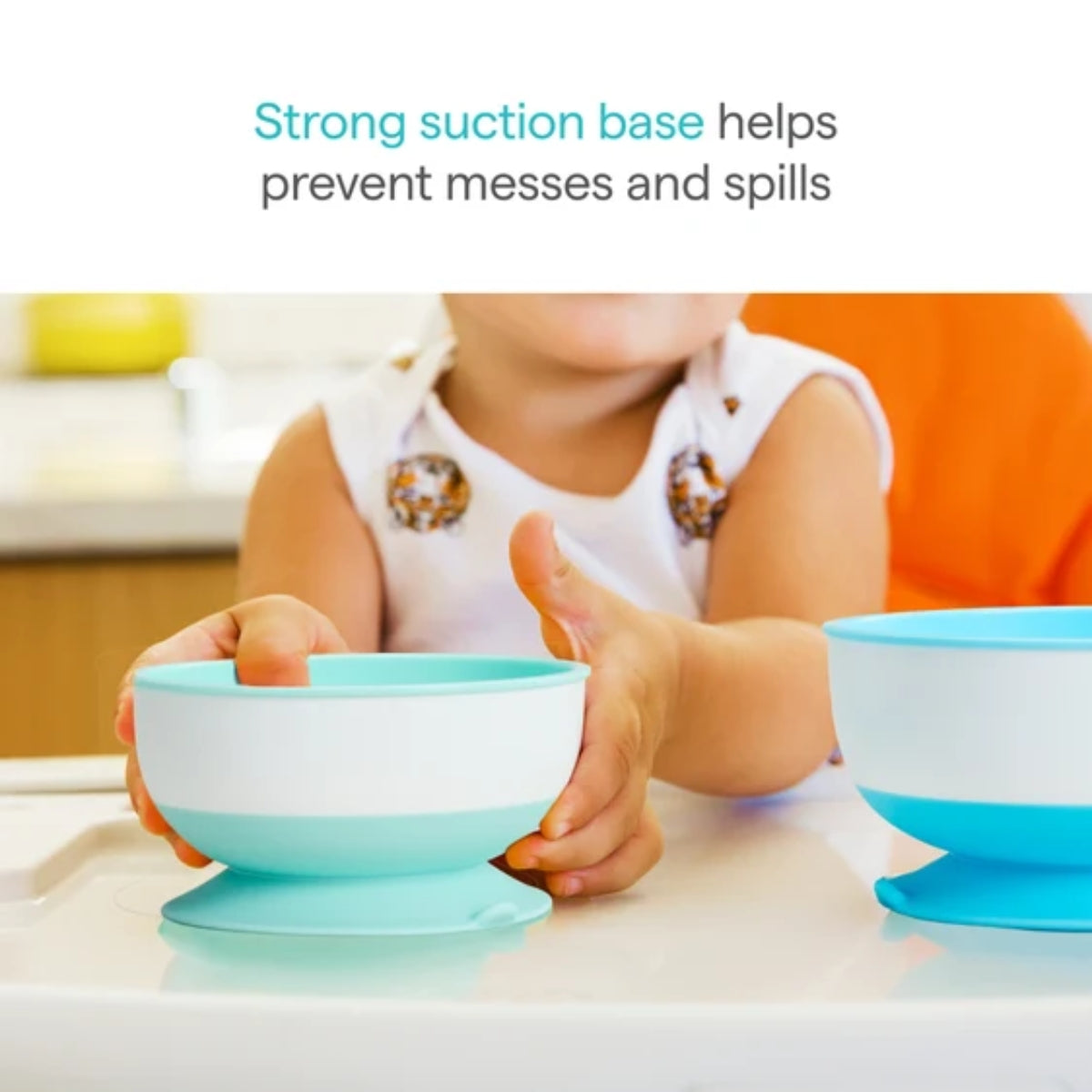 Munchkin Stay Put Suction Bowls & Lids, 3 Pack Blue/Green on Luna Baby Store Miami