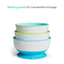 Munchkin Stay Put Suction Bowls & Lids, 3 Pack Blue/Green on Luna Baby Store Miami