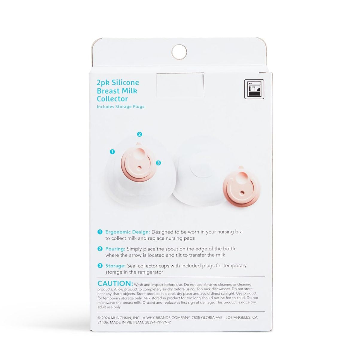 Munchkin 2pk Silicone Breastmilk Collector Cup
