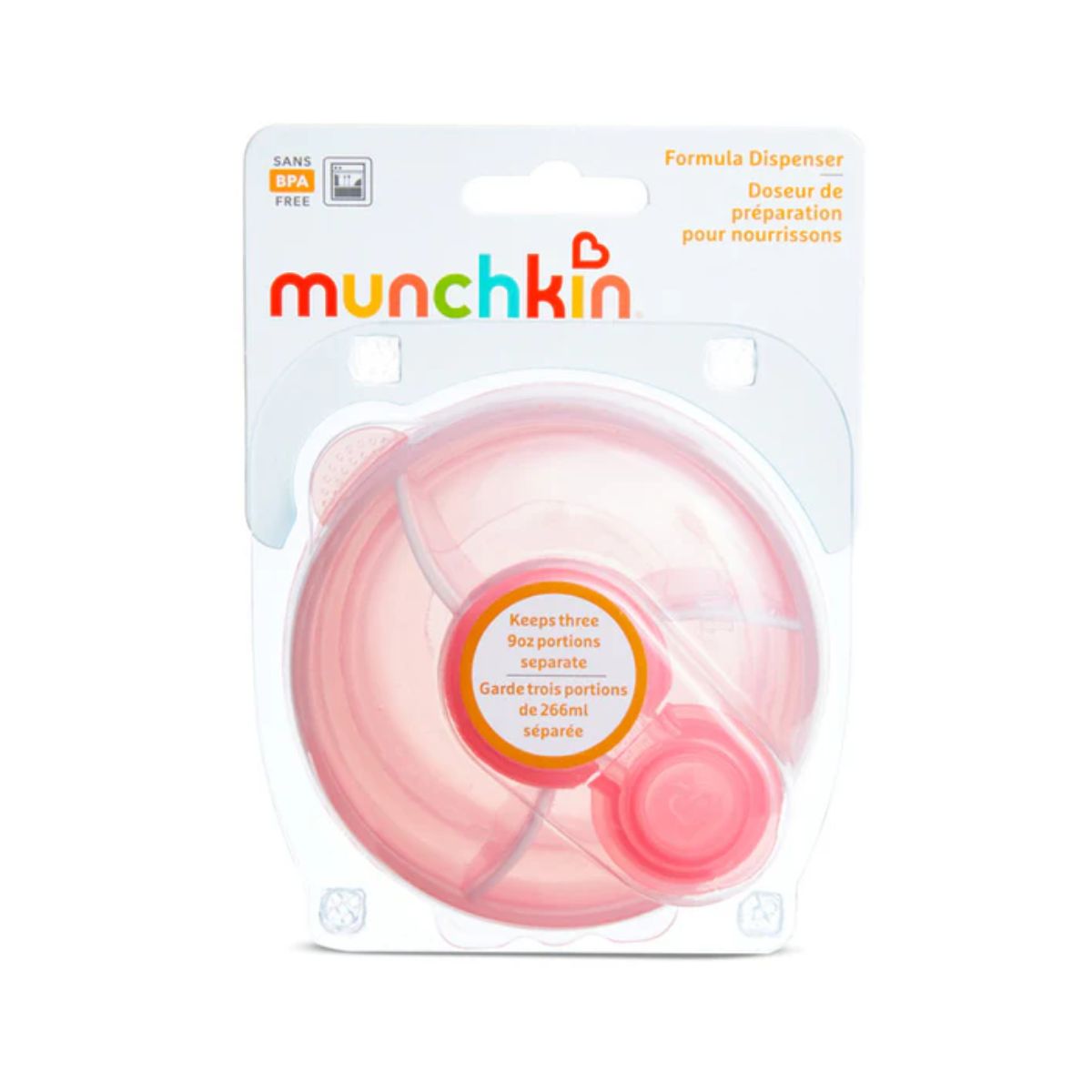 Munchkin Formula Dispenser - Light Pink on Luna Baby Store Miami