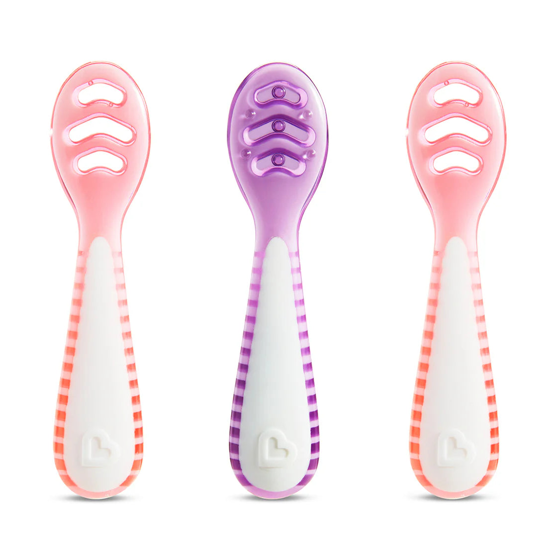 Munchkin Gentle Dip Multistage First Spoons Pink/Purple on Luna Baby Store Miami
