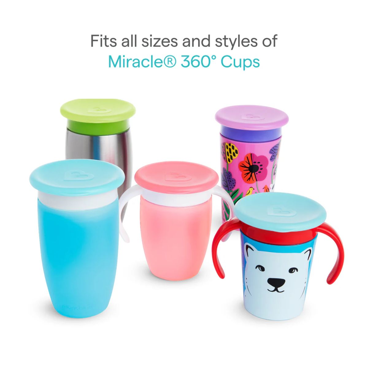 Munchkin Miracle 360 Cup Lids – 4 Pack on Luna Baby Store Miami