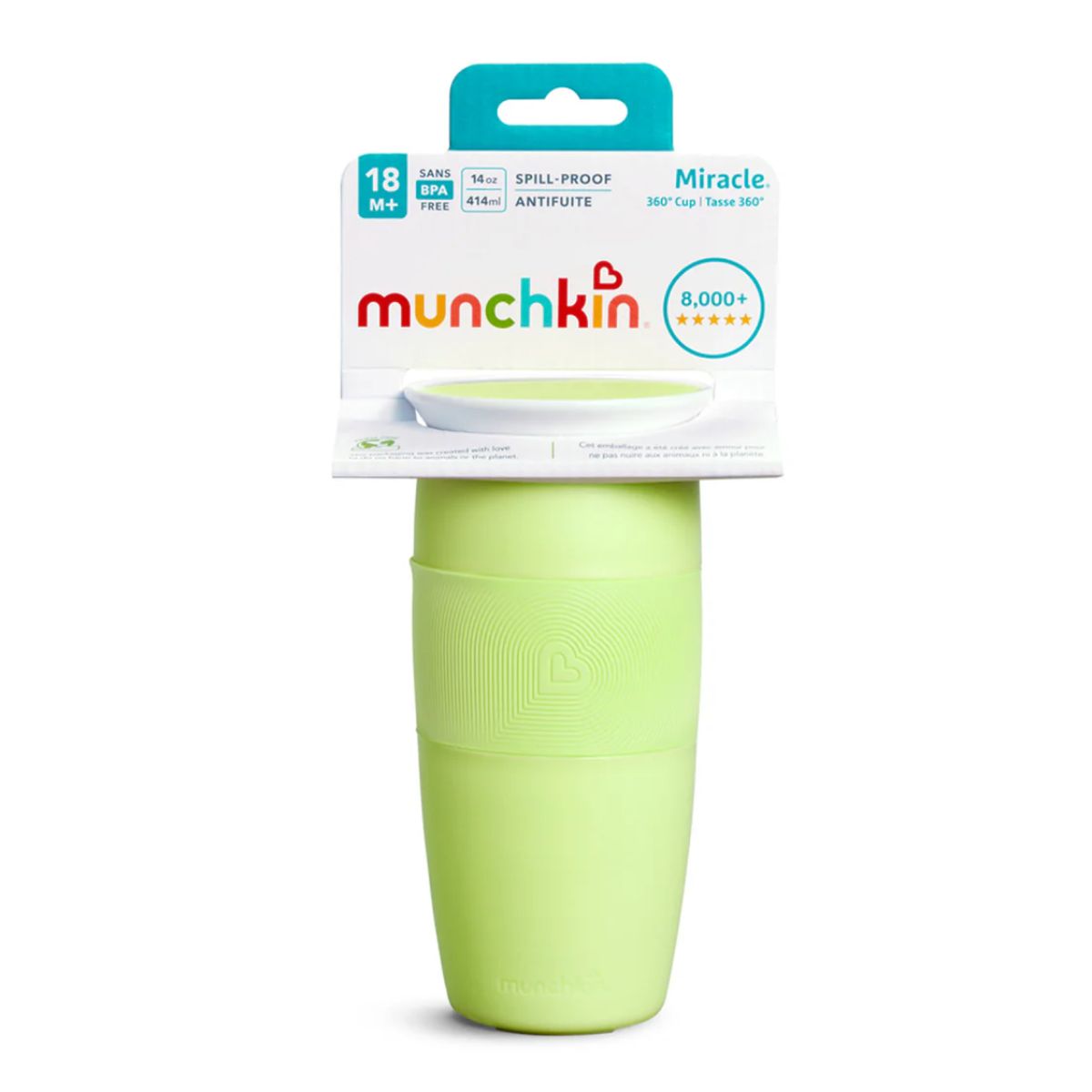 Munchkin Miracle 360 Sippy Cup 14 oz - Light Green