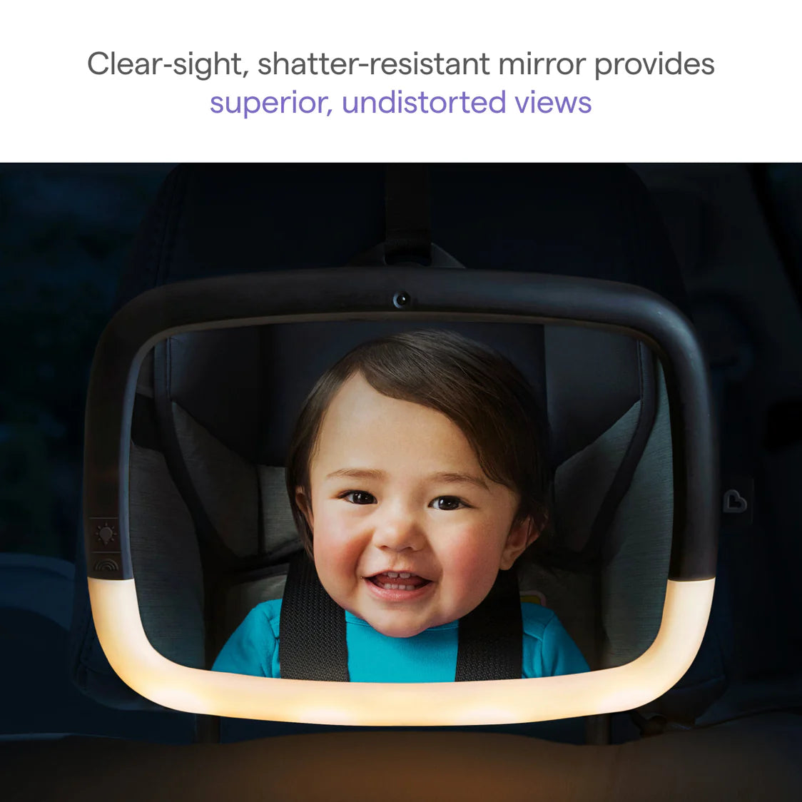 Munchkin Night Light Baby In‑Sight Pivot Car Mirror