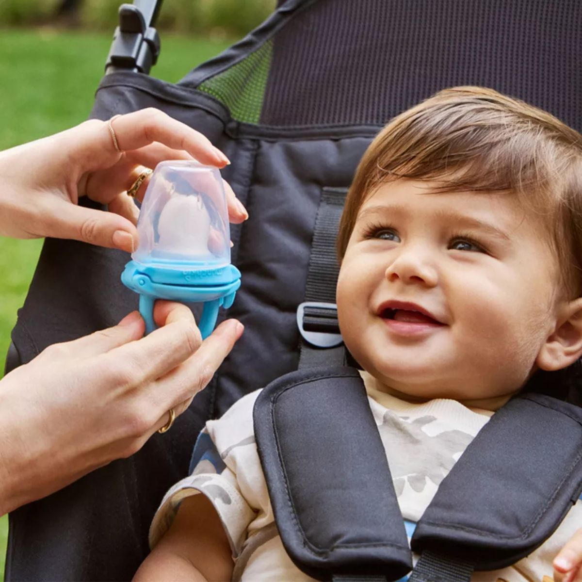 Munchkin Silicone Baby Food Feeder for Solids & Purees 2 pack - Blue/Mint