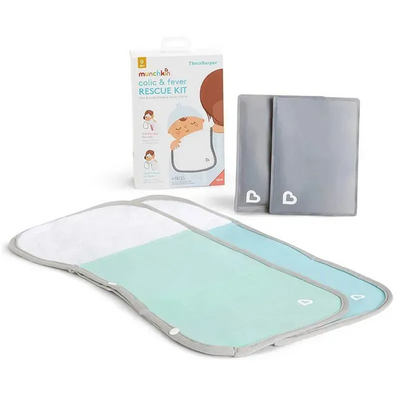Munchkin Theraburpee Colic & Fever Rescue Kit, Hot & Cold Therapy Burp Cloths