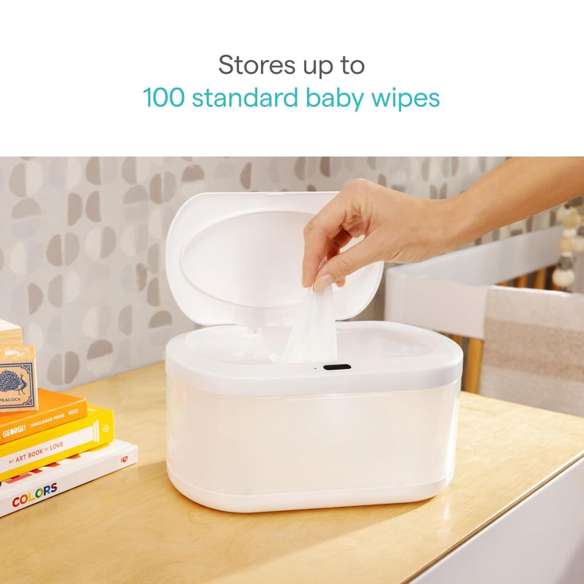Munchkin Touch Free Baby Wipe Warmer with Motion Sensor & Nightlight on Luna Baby Store Miami