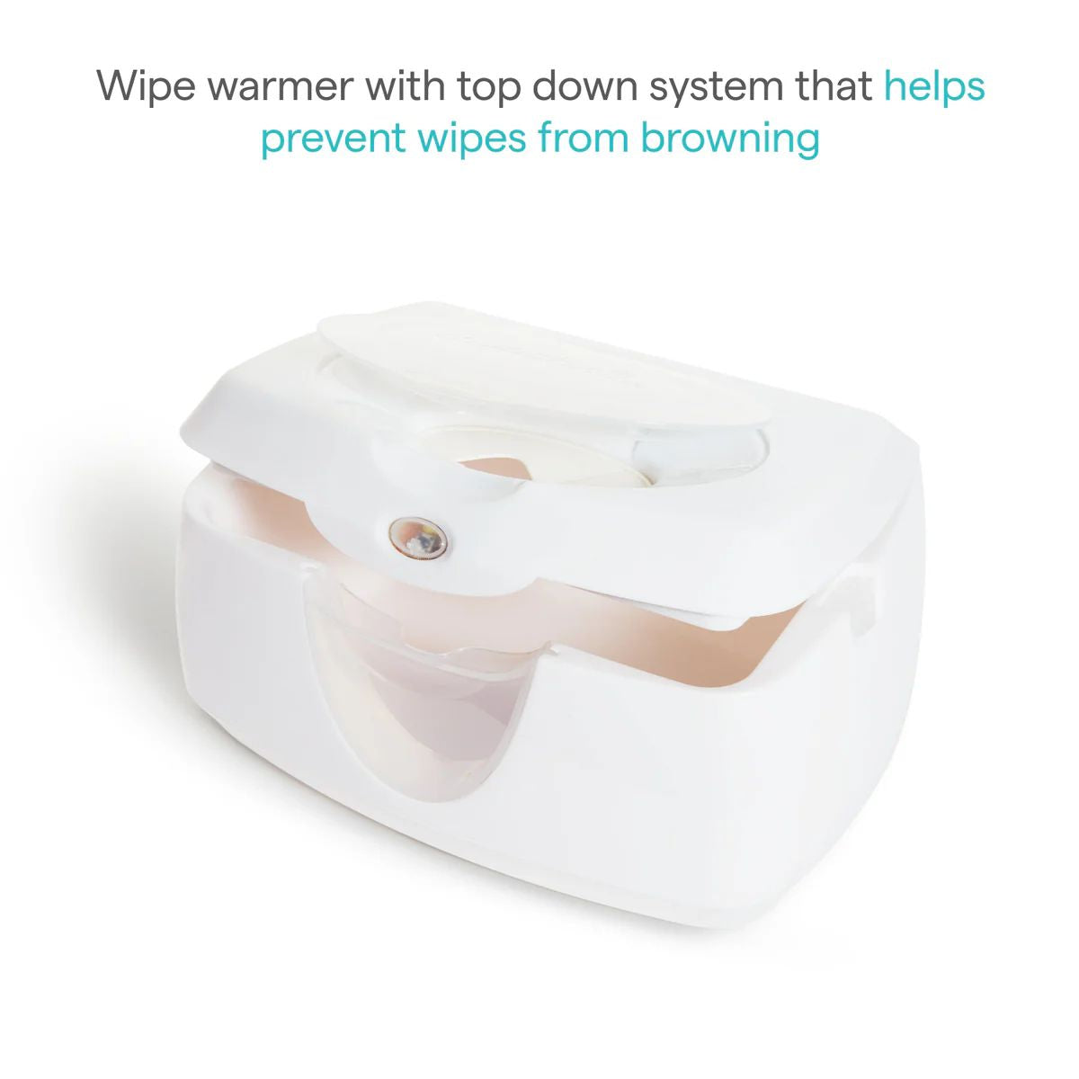 Munchkin Warm Glow Wipe Warmer - White on Luna Baby Store Miami