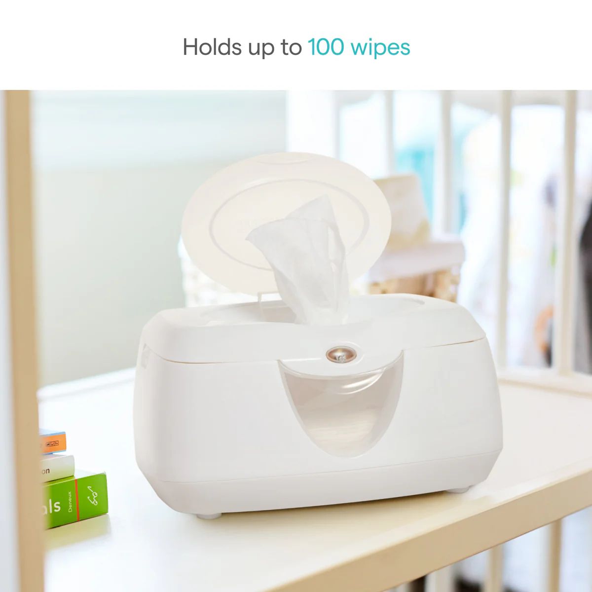 Munchkin Warm Glow Wipe Warmer - White on Luna Baby Store Miami