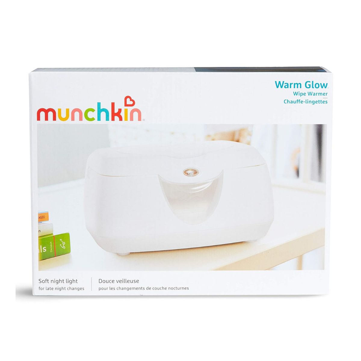 Munchkin Warm Glow Wipe Warmer - White on Luna Baby Store Miami