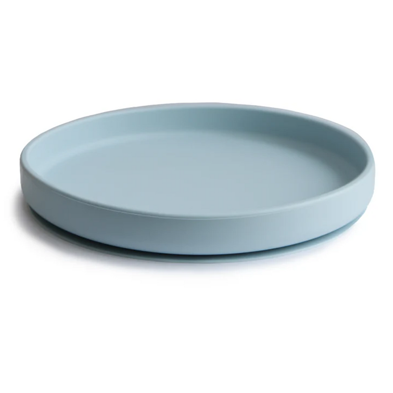 Mushie - Classic Silicone Suction Plate BPA-Free Non-Slip Design Powder Blue