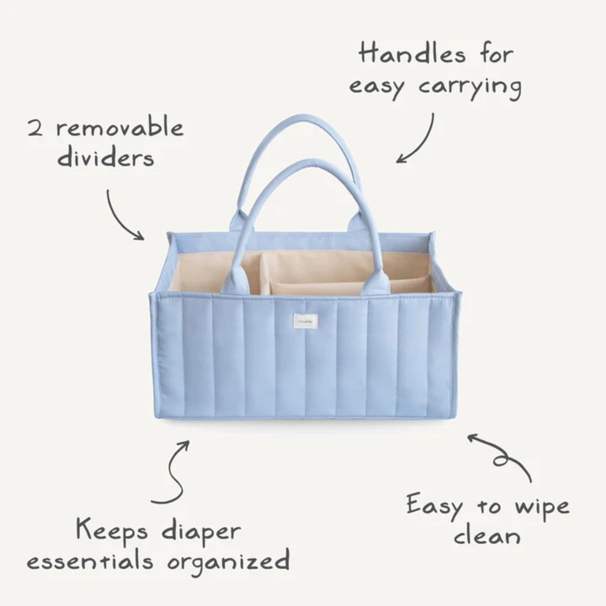 Mushie Diaper Caddy - Ivory