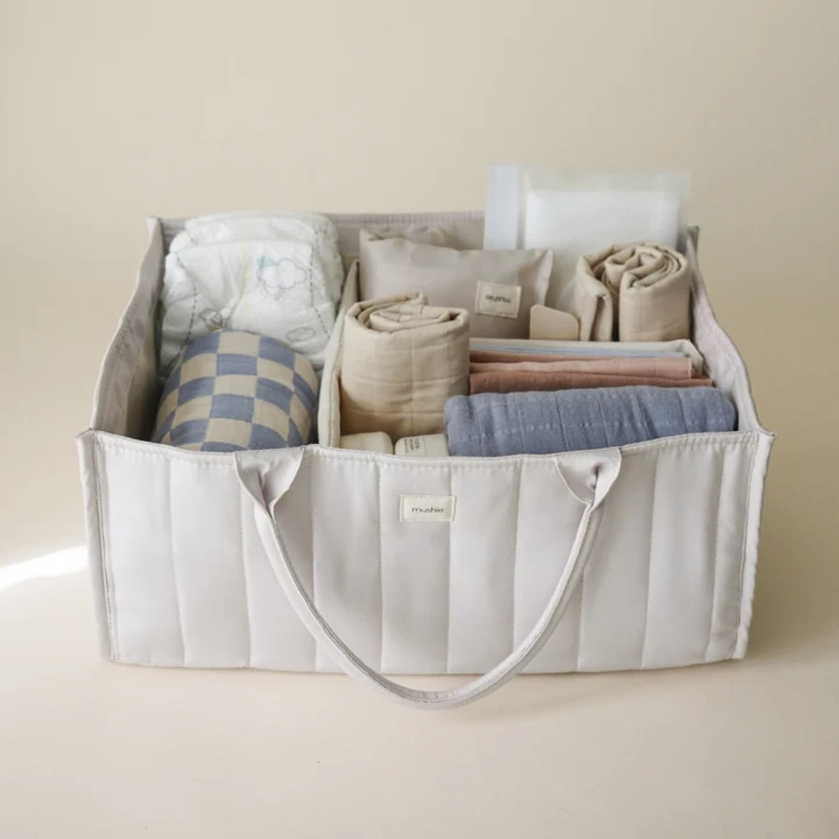 Mushie Diaper Caddy - Ivory