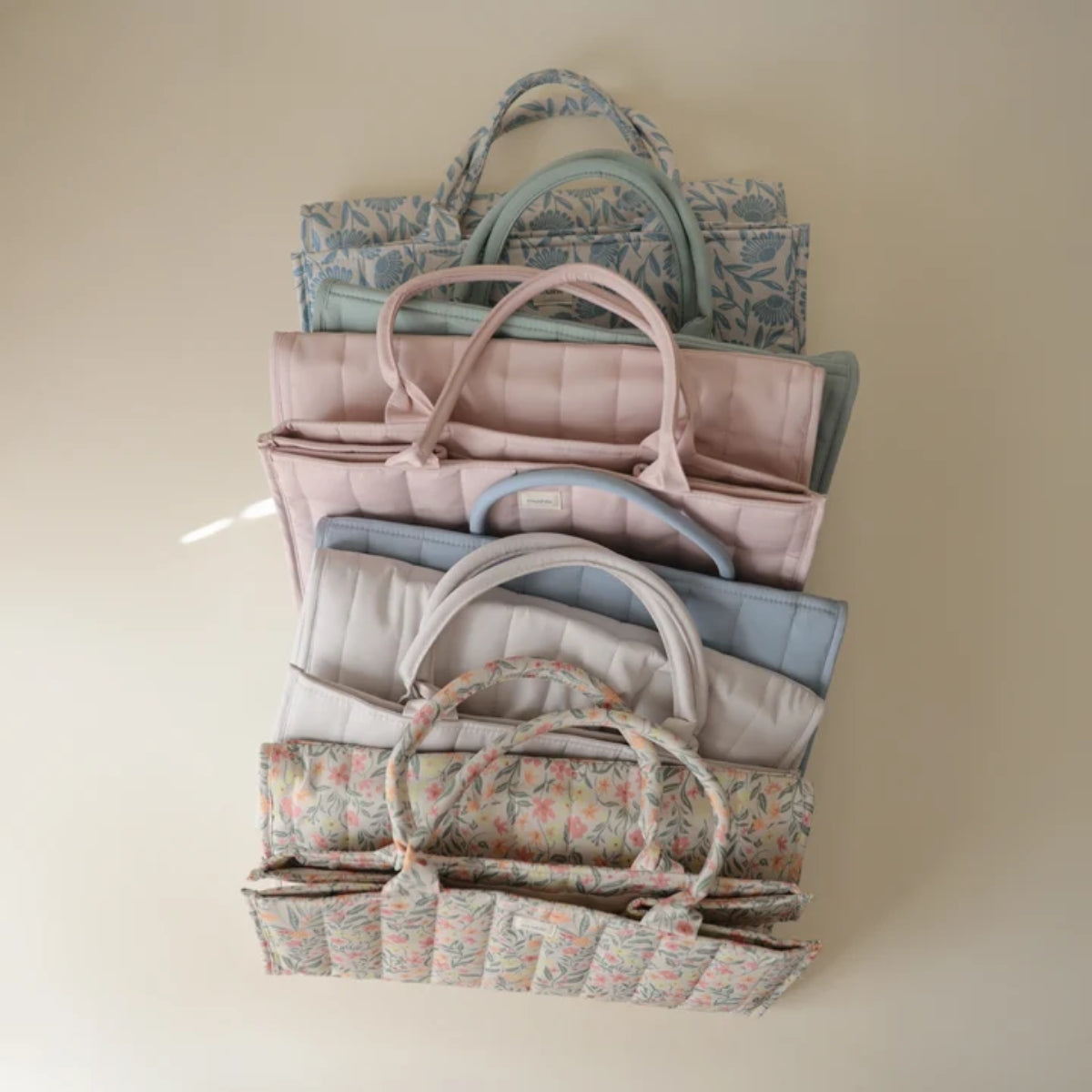 Mushie Diaper Caddy - Roman Green on Luna Baby Store Miami