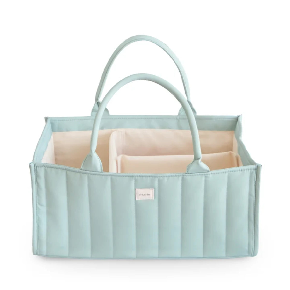 Mushie Diaper Caddy - Roman Green on Luna Baby Store Miami