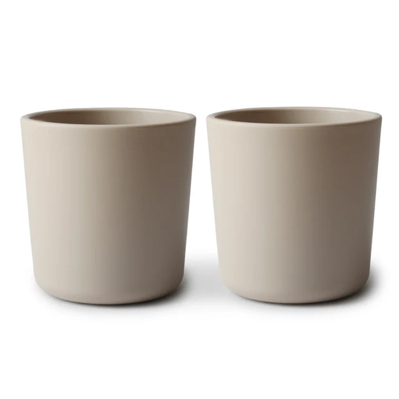 Mushie Dinnerware Cup Set Of 2 - Vanilla