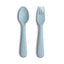 Mushie Fork and Spoon Set - Powder Blue on Luna Baby Store Miami