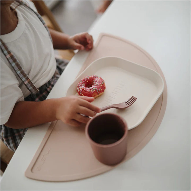 Mushie Square Dinnerware Plates Set of 2 - Ivory