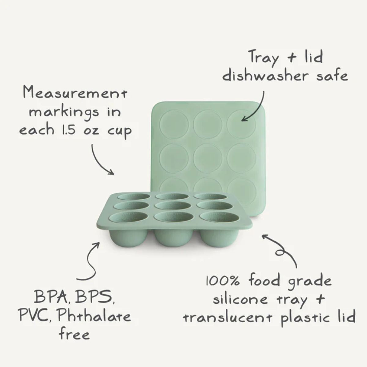 Mushie Baby Food Freezer Tray 1.5 oz - Tradewinds