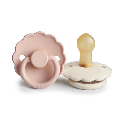 Mushie FRIGG Daisy Pacifier 2 Pack - Blush/Cream