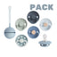 Mushie FRIGG Endless Sea Pacifier & Holder Set – 6 Pacifiers (6-18M) + Silicone Case on Luna Baby Store Miami