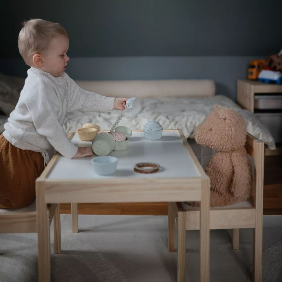 Mushie FRIGG Lucky Symmetrical Pacifier set (6-18M) - Cream e Blush - Carefully Designed