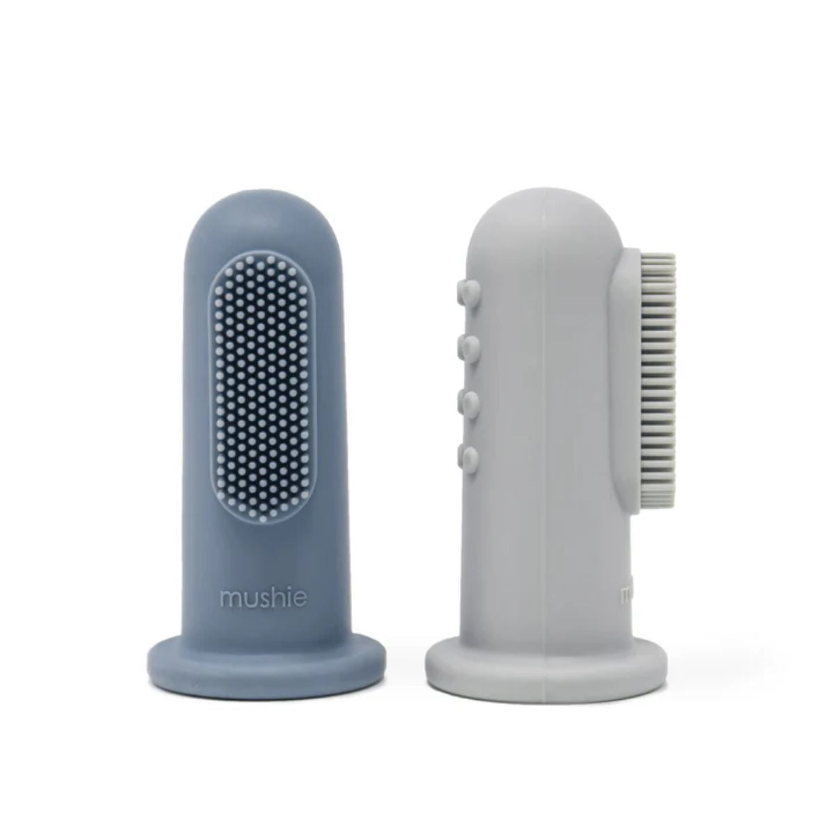 Mushie Finger Toothbrush - Tradewinds/Stone - Easy to Clean & Sterilize