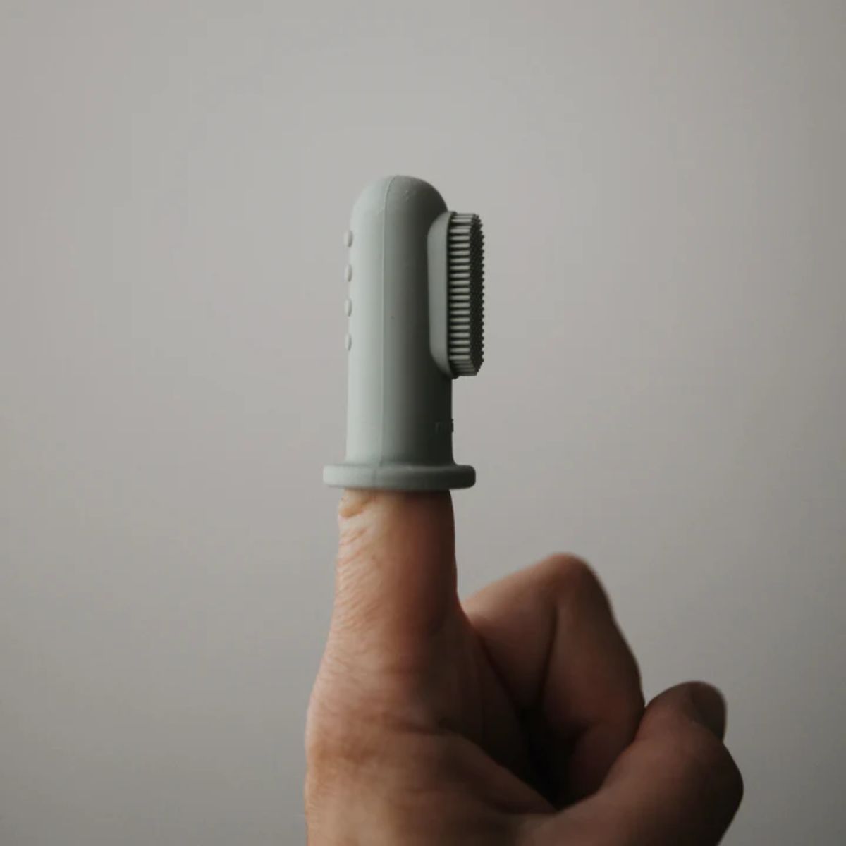 Mushie Finger Toothbrush - Tradewinds/Stone