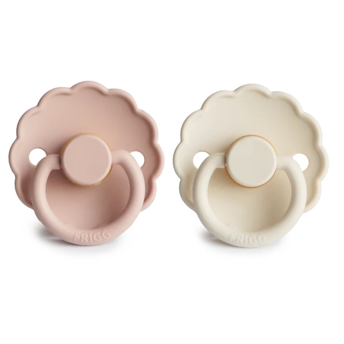 Mushie Frigg Daisy Natural Rubber Pacifier 2 pack - Blush/Cream